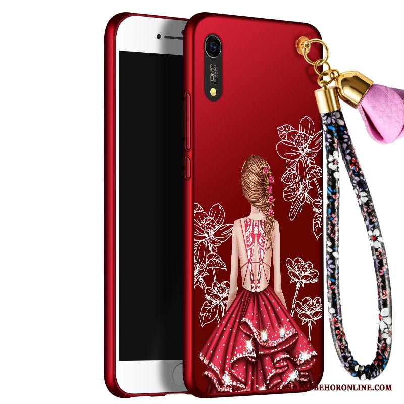 Huawei Y6 2019 Fodral Fallskydd Mobil Telefon Skal Telefon All Inclusive Kreativa Röd