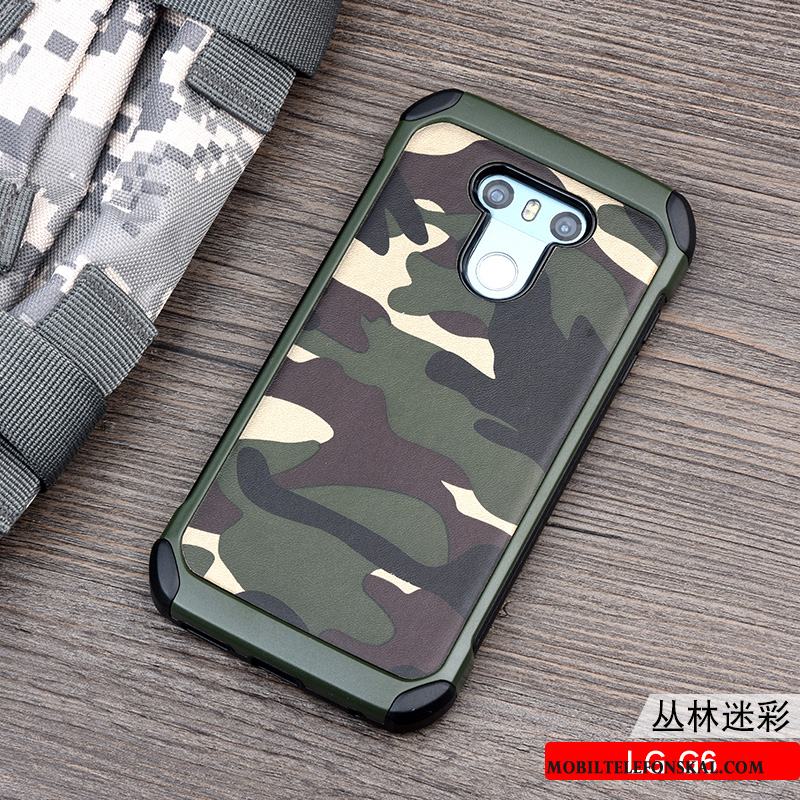 Lg G6 Skal Support Fallskydd Telefon Grön Mjuk Kamouflage