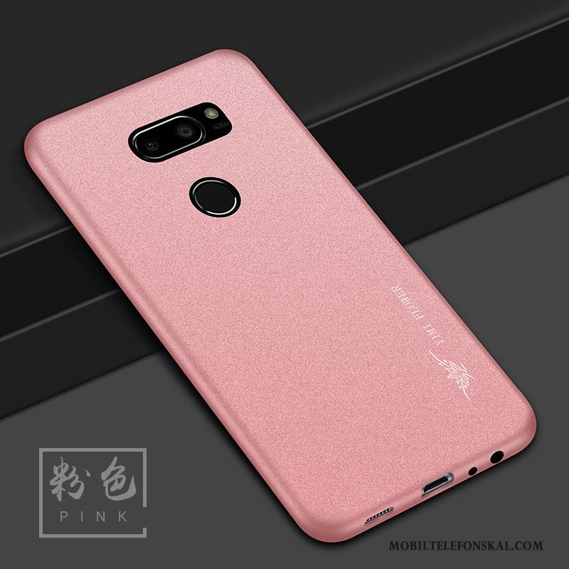 Lg V30 All Inclusive Skal Telefon Rosa Nubuck Silikon Fodral Fallskydd