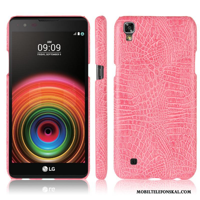 Lg X Power Skydd Fallskydd Rosa Mobil Telefon Kreativa Skal Krokodilmönster