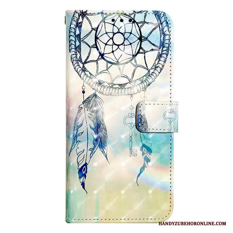 Läderfodral Samsung Galaxy A14 / A14 5G Med Kedjar Strap Dream Catcher