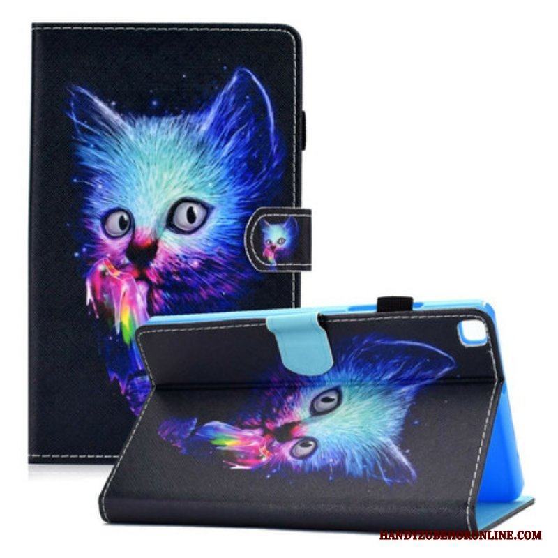 Läderfodral Samsung Galaxy Tab A7 Lite Psyko Katt