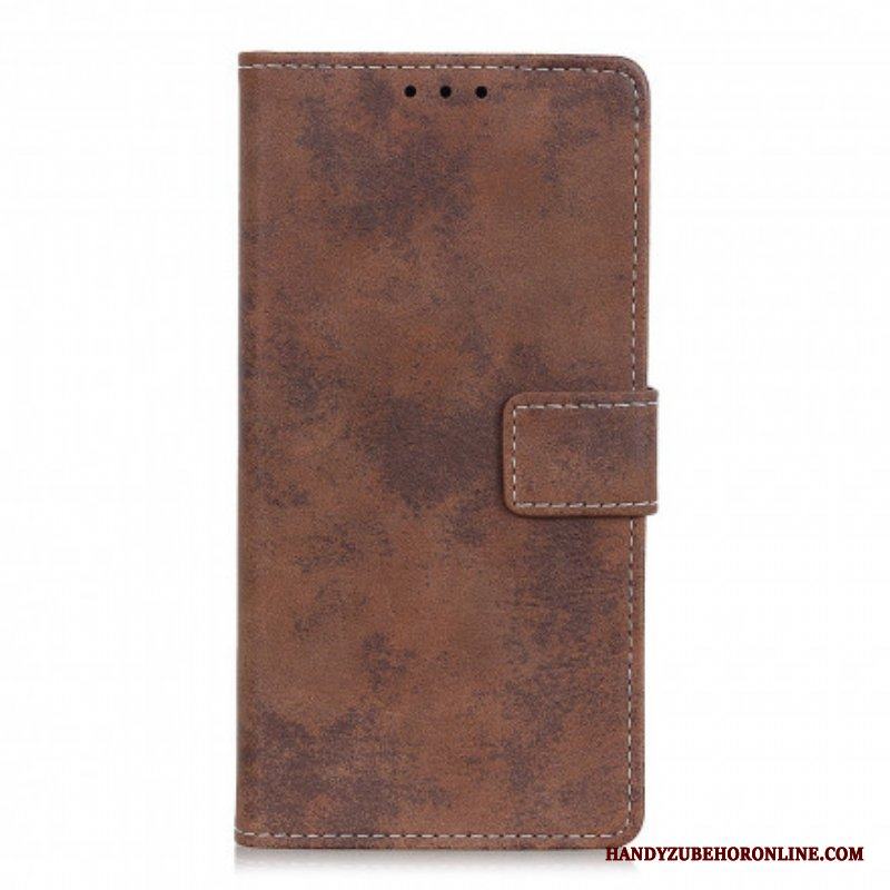 Läderfodral Xiaomi Redmi Note 10 Pro Vintage Lädereffekt