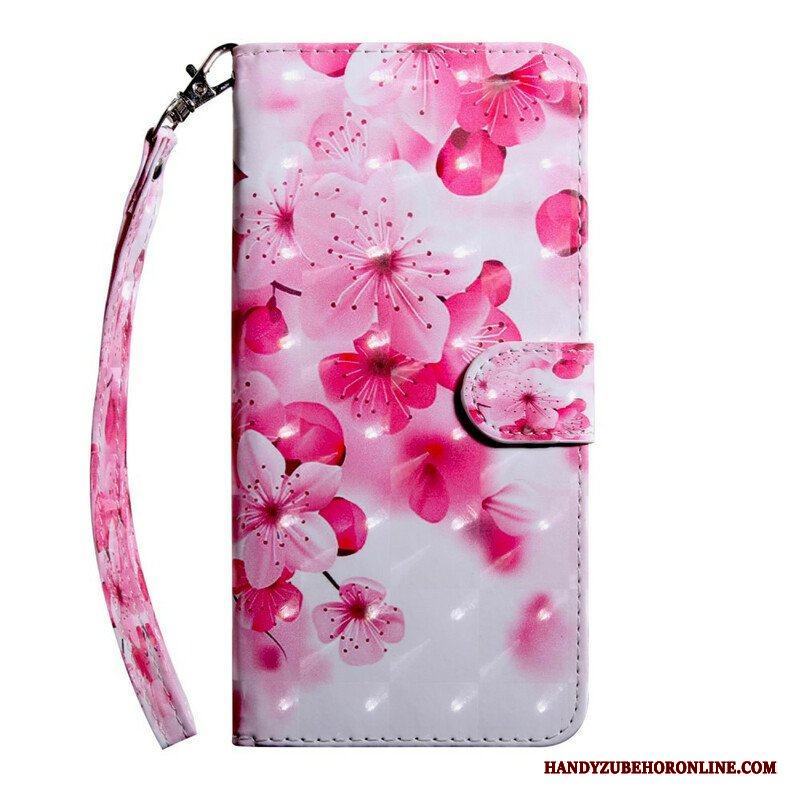 Läderfodral iPhone 13 Pro Ljus Fläckblommor Blommar