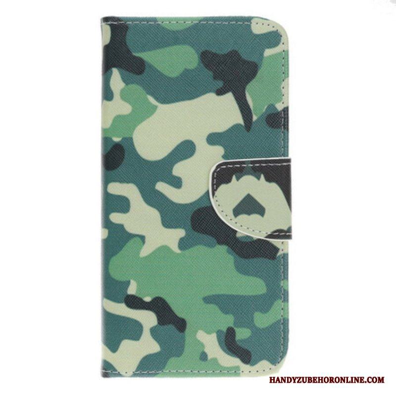 Läderfodral iPhone 13 Pro Militärt Kamouflage