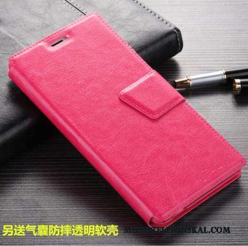 Mi Note 3 Fodral Mobil Telefon Röd Fallskydd Trend Skal Telefon Läderfodral
