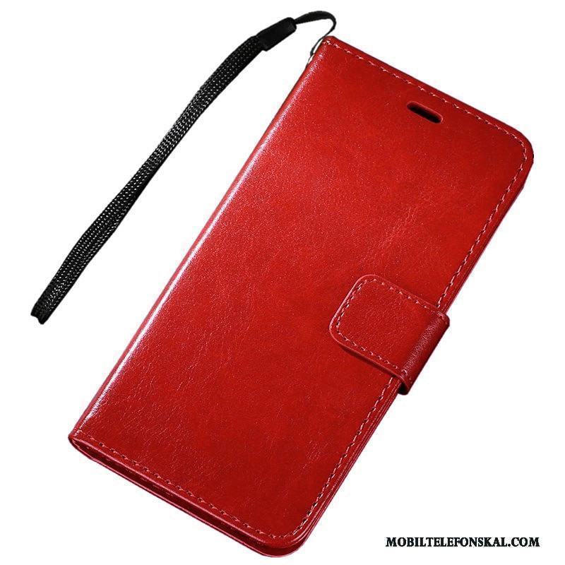 Mi Note 3 Liten Skal Telefon Röd Täcka Plånbok Skydd Läderfodral