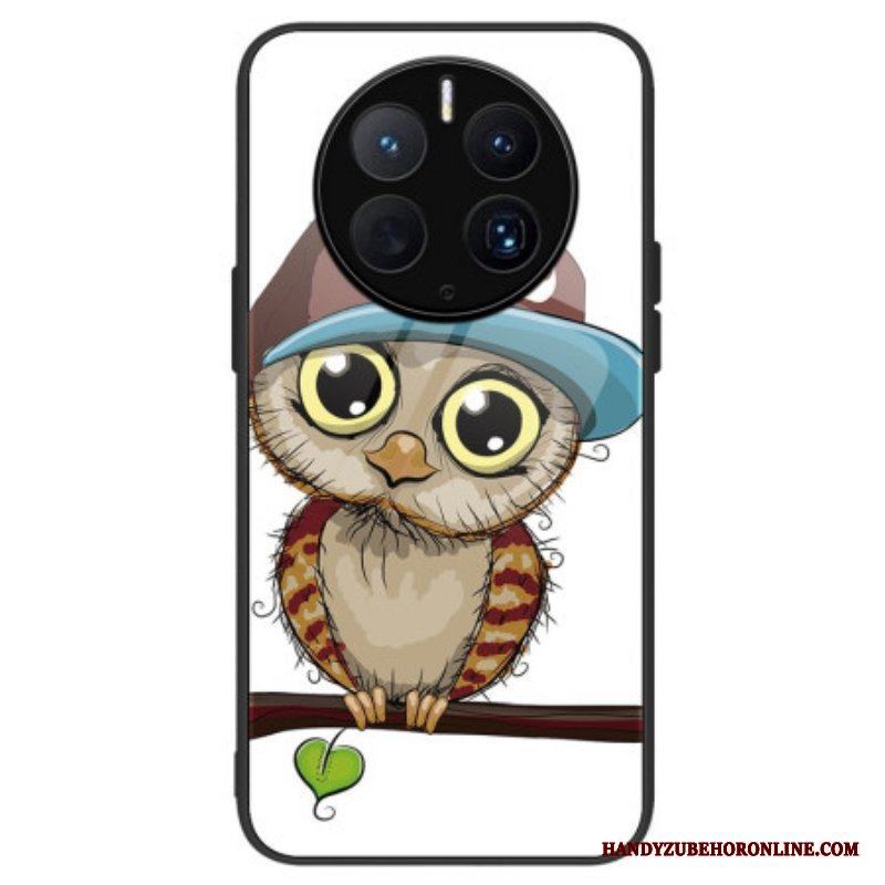 Mobilskal Huawei Mate 50 Pro Bad Owl Härdat Glas