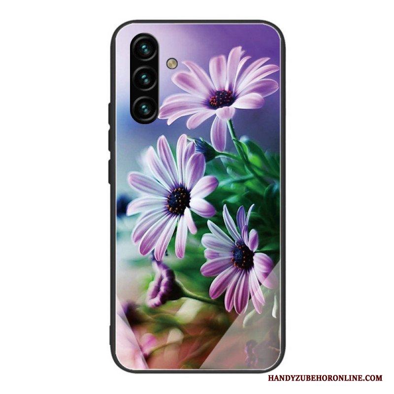 Mobilskal Samsung Galaxy A13 5G / A04s Härdat Glas Blommor