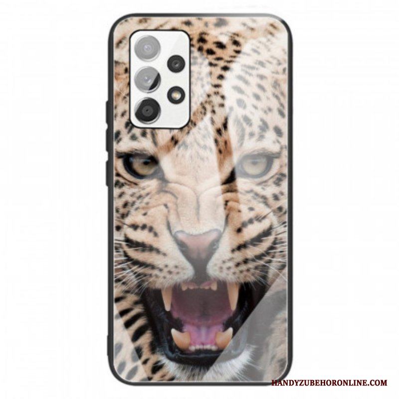 Mobilskal Samsung Galaxy A13 Leopard Härdat Glas