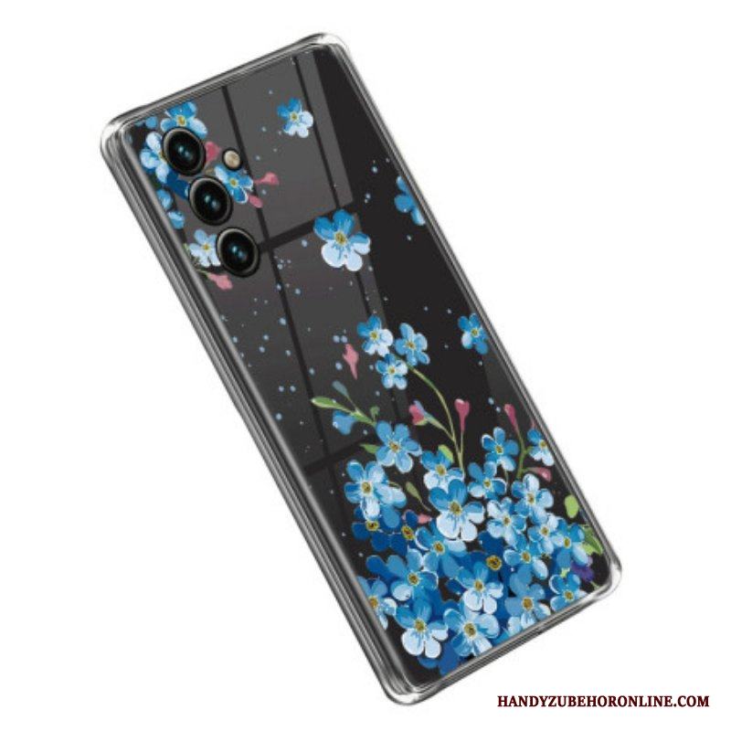 Mobilskal Samsung Galaxy A14 / A14 5G Sömlösa Blå Blommor