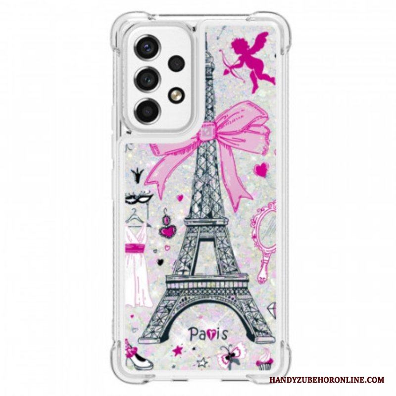 Mobilskal Samsung Galaxy A53 5G Eiffeltornets Paljetter