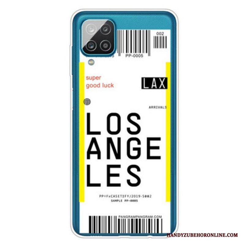 Mobilskal Samsung Galaxy M12 / A12 Boardingkort Till Los Angeles