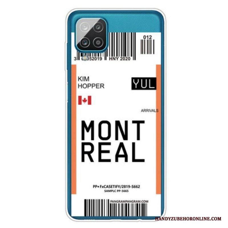 Mobilskal Samsung Galaxy M12 / A12 Boardingkort Till Montreal