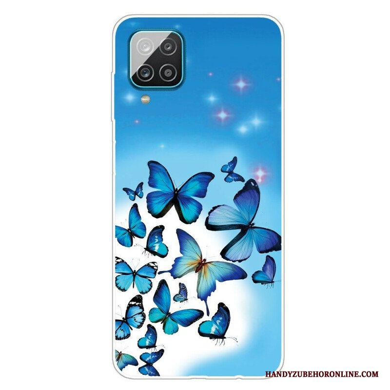Mobilskal Samsung Galaxy M12 / A12 Fjärilar Fjärilar