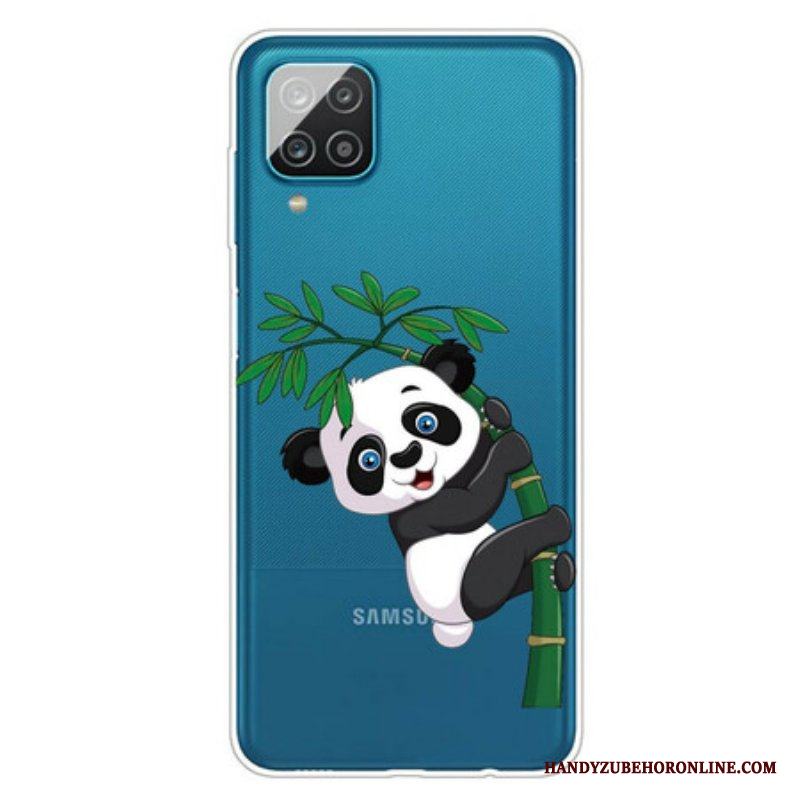 Mobilskal Samsung Galaxy M12 / A12 Sömlös Panda På Bambu