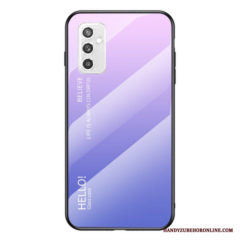 Mobilskal Samsung Galaxy M52 5G Härdat Glas Hej