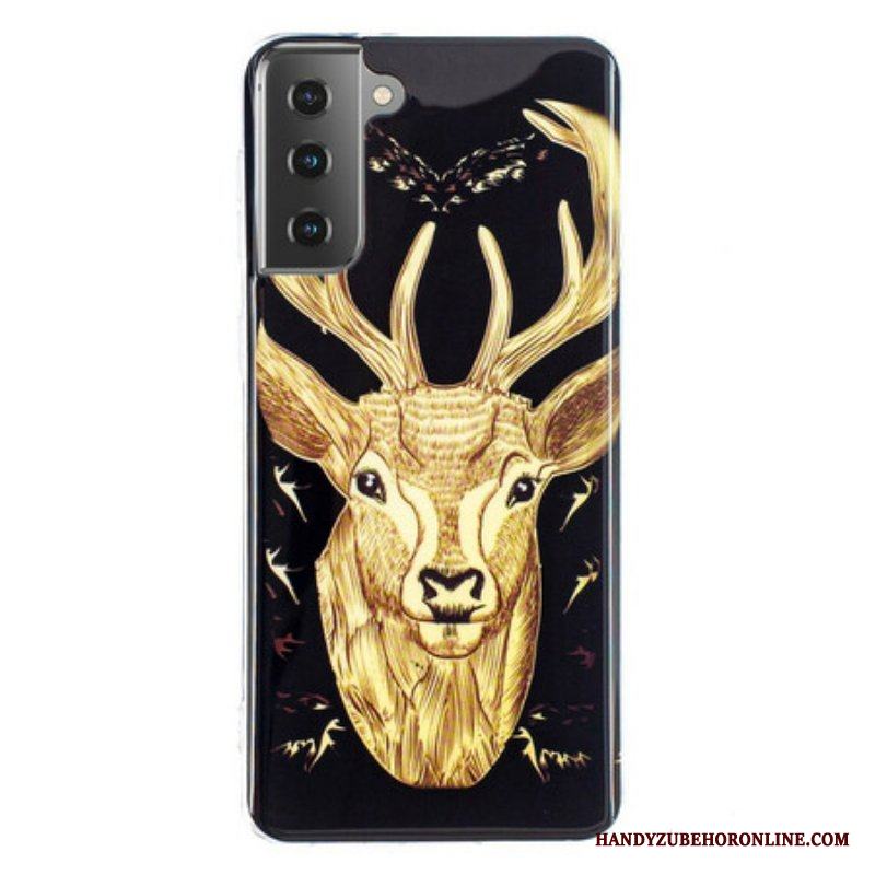 Mobilskal Samsung Galaxy S21 5G Fluorescerande Majestic Deer