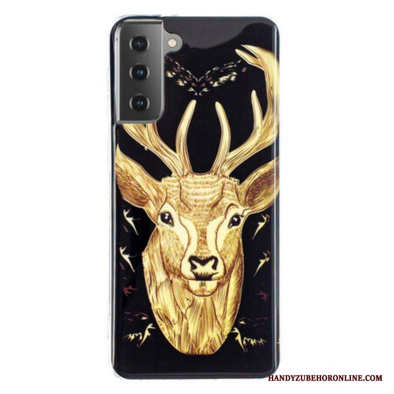 Mobilskal Samsung Galaxy S21 5G Fluorescerande Majestic Deer