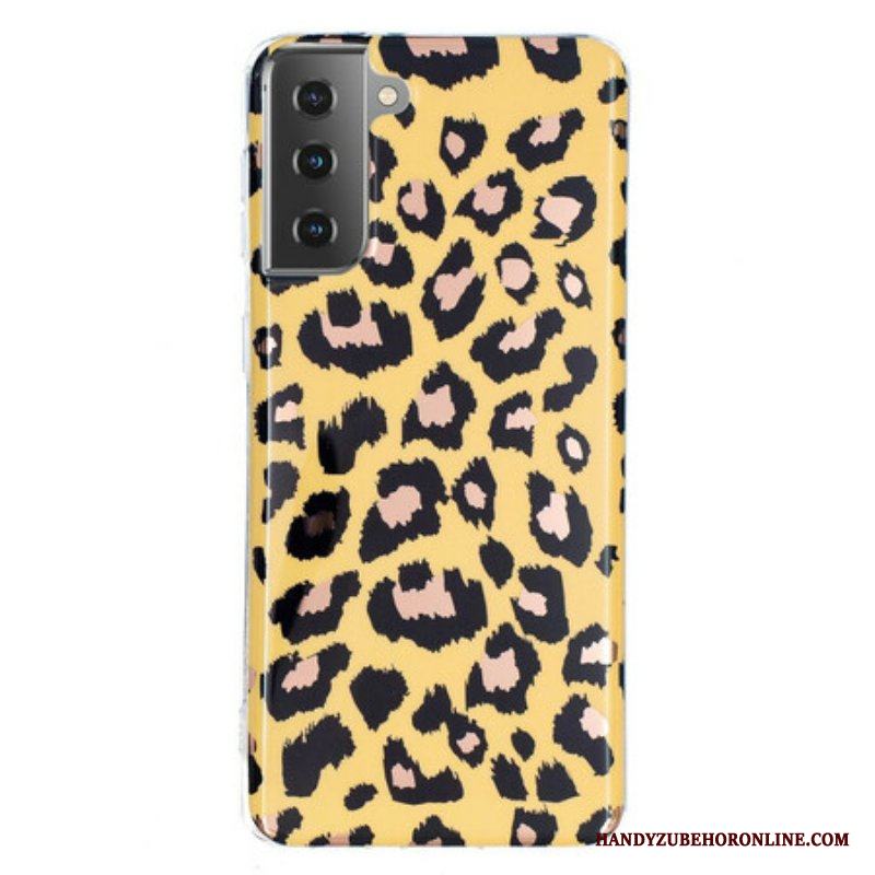 Mobilskal Samsung Galaxy S21 5G Leopard Stil Marmor