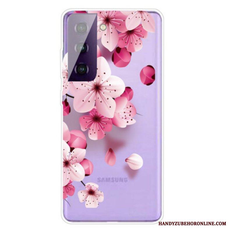 Mobilskal Samsung Galaxy S21 5G Små Rosa Blommor