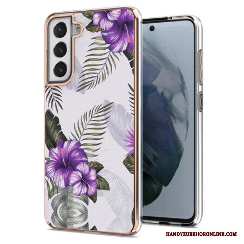 Mobilskal Samsung Galaxy S21 FE Violett Blommor