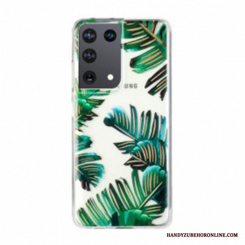 Mobilskal Samsung Galaxy S21 Ultra 5G Sömlösa Gröna Blad