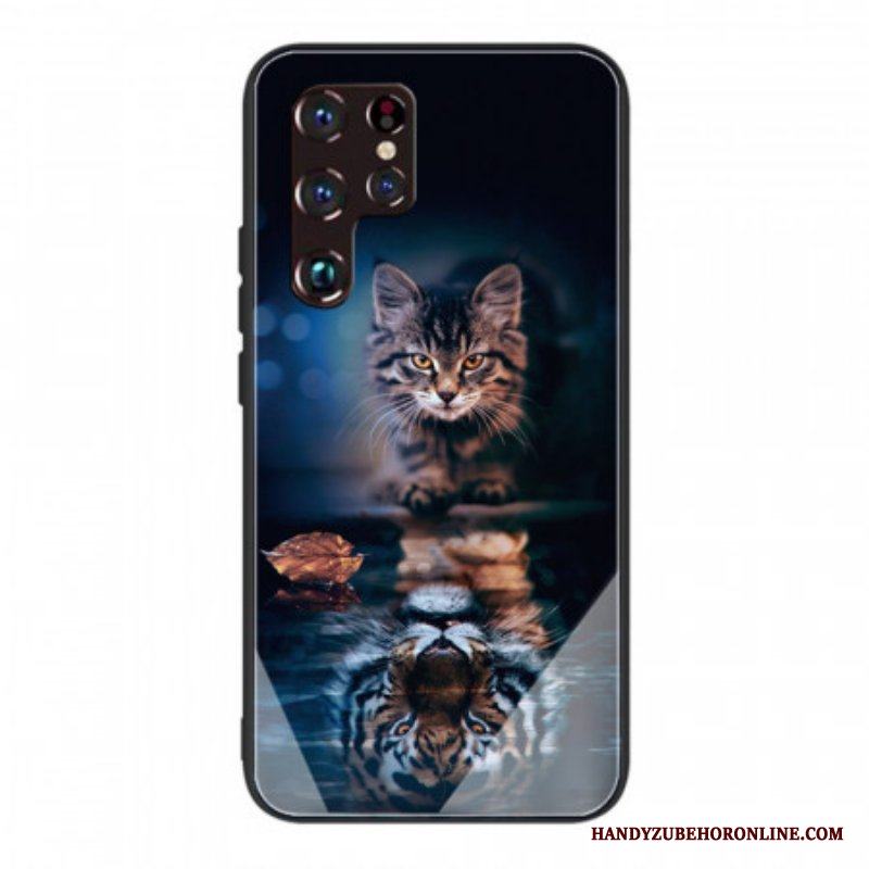 Mobilskal Samsung Galaxy S22 Ultra 5G Mitt Härdat Tigerglas