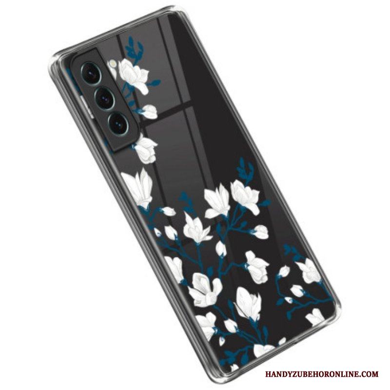 Mobilskal Samsung Galaxy S23 5G Sömlösa Vita Blommor