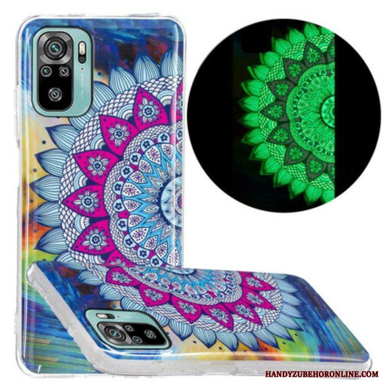 Mobilskal Xiaomi Redmi Note 10 / 10S Fluorescerande Färgglada Mandala