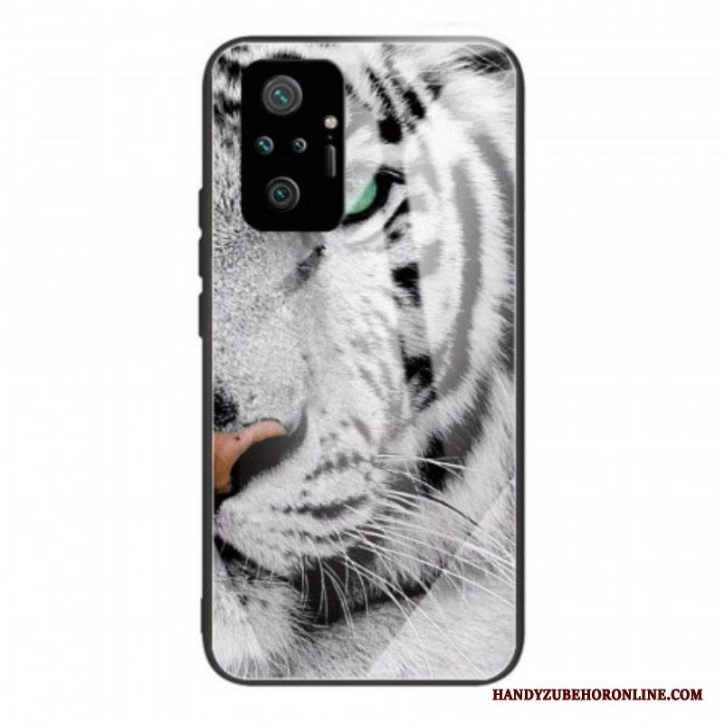 Mobilskal Xiaomi Redmi Note 10 Pro Tiger Härdat Glas