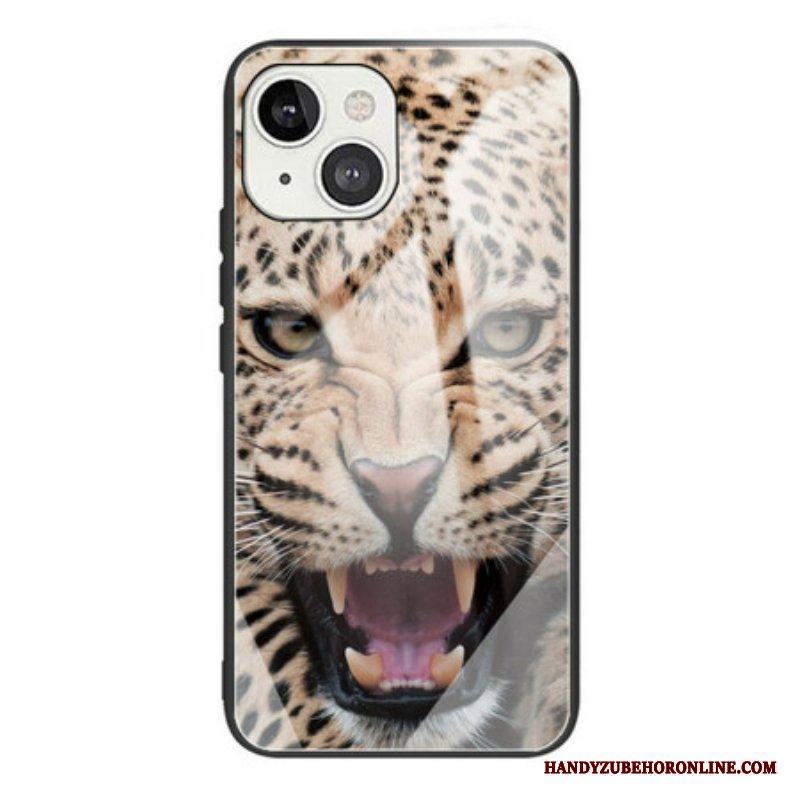 Mobilskal iPhone 13 Mini Leopard Härdat Glas