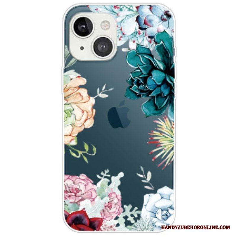 Mobilskal iPhone 14 Plus Akvarell Blommor
