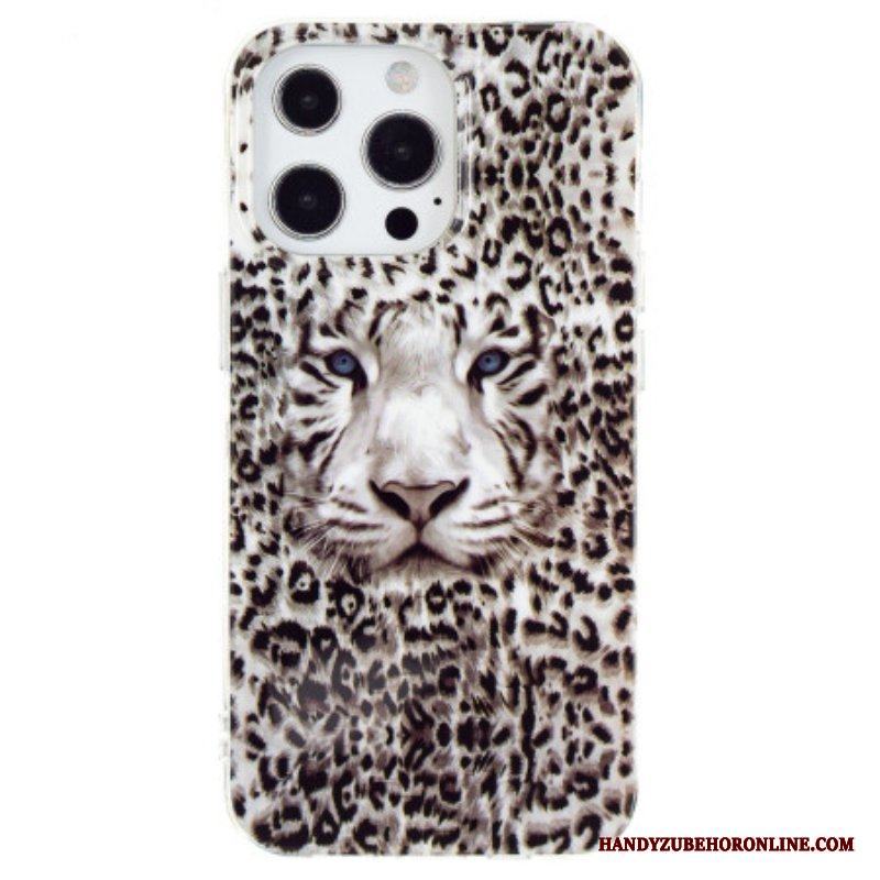 Mobilskal iPhone 15 Pro Max Fluorescerande Leopard