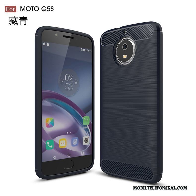 Moto G5s Fallskydd Silikon Skal Telefon Fodral Mjuk Kostfiber Silke