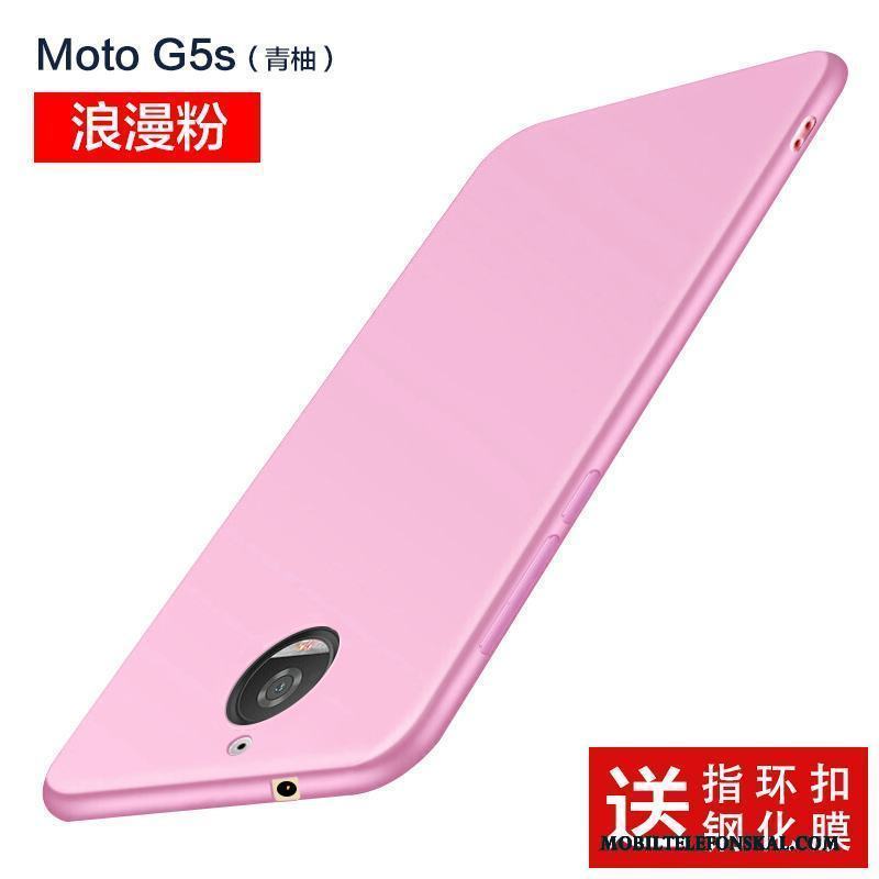 Moto G5s Skal Telefon Skydd Grön Rosa Silikon Fallskydd Nubuck