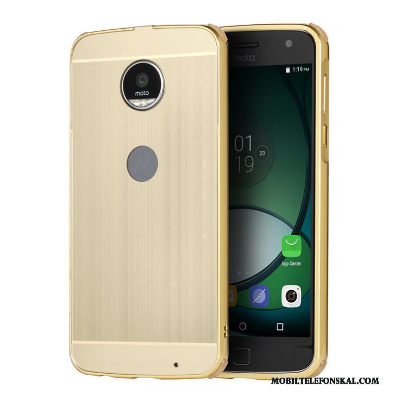 Moto Z Frame Skal Telefon Fodral Mobil Telefon Guld Metall Skydd