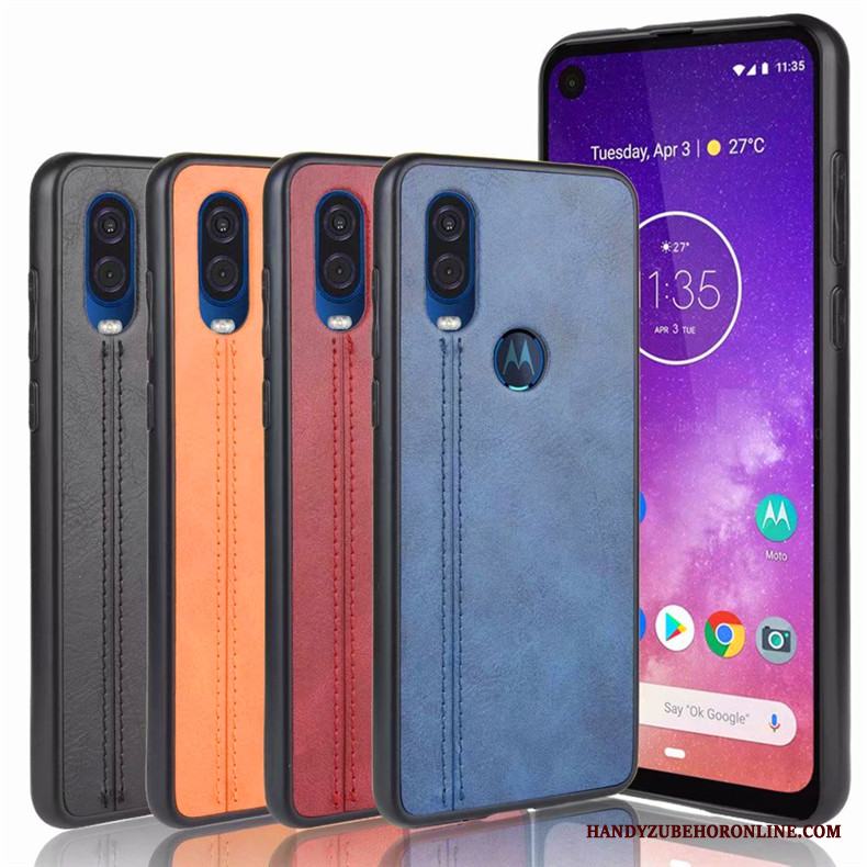 Motorola One Vision Fallskydd All Inclusive Skal Telefon Fodral Blå