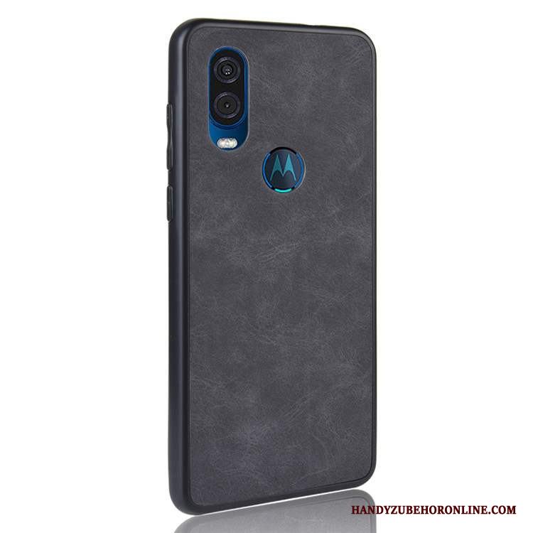 Motorola One Vision Fodral Fallskydd Skal Telefon Svart