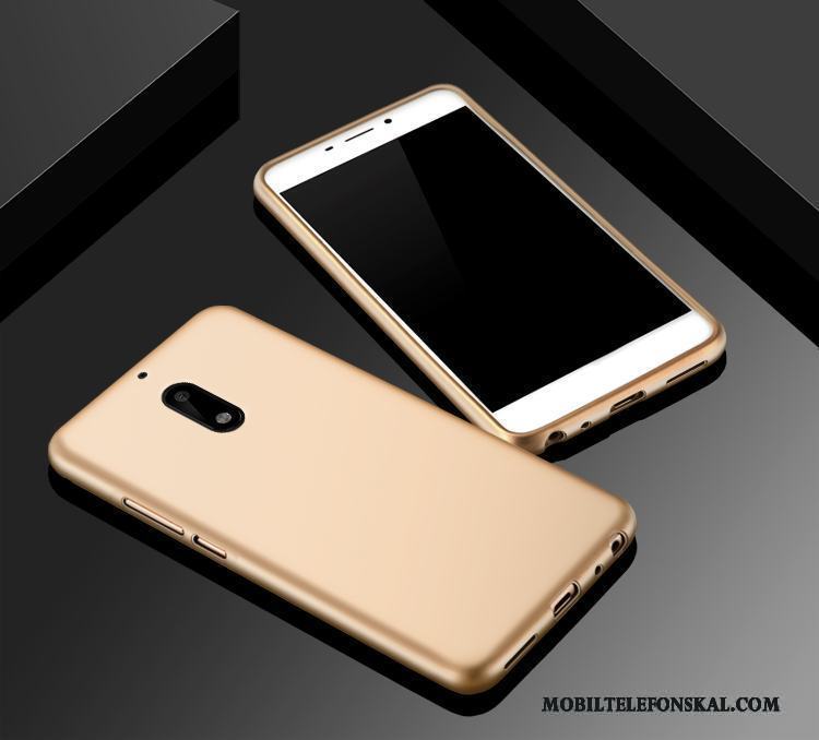 Nokia 6 Guld Nubuck Silikon Fodral Skal Mjuk Skydd