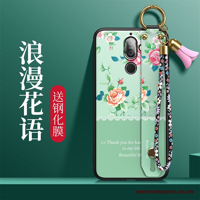 Nokia 7 Plus Skal Blommor All Inclusive Silikon Fallskydd Fodral Net Red Kreativa