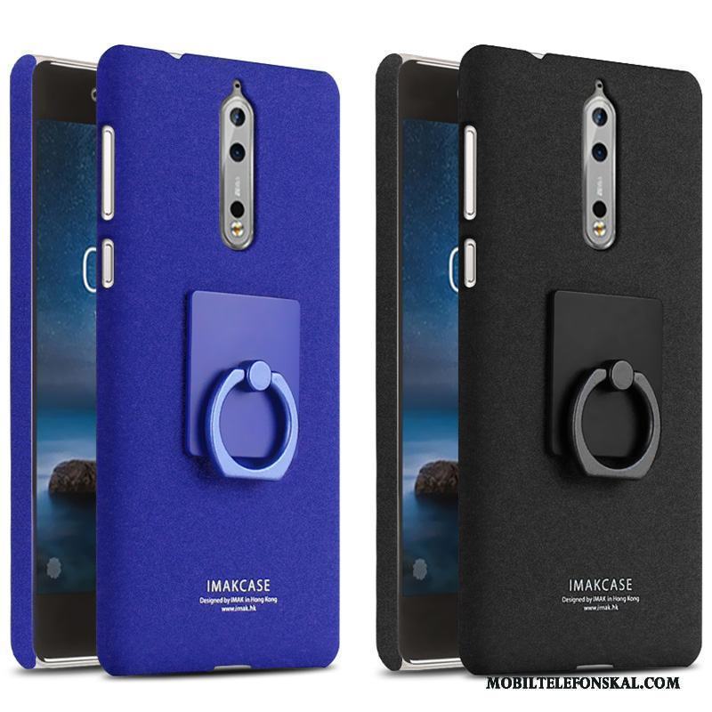 Nokia 7 Skal Fodral Hård Mobil Telefon Fallskydd Nubuck Blå All Inclusive