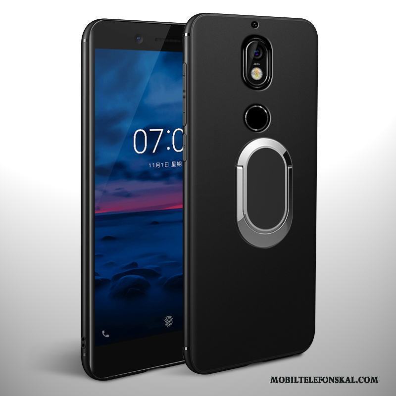 Nokia 7 Skal Nubuck Svart Fodral Fallskydd Silikon All Inclusive Mjuk