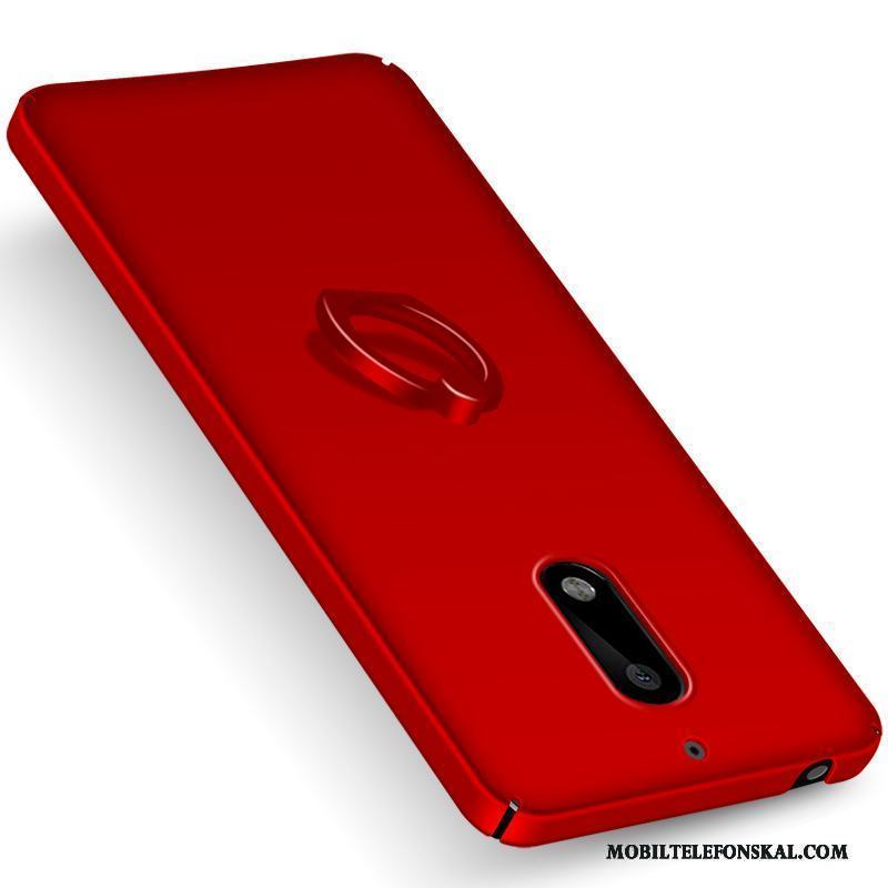 Nokia 8 Skydd Support Nubuck Skal Telefon Kreativa Röd Fodral