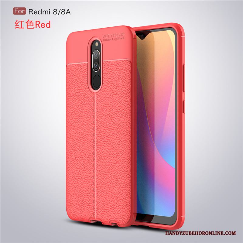 Redmi 8 Skal Skydd Fodral Mjuk Röd Trend Business Liten