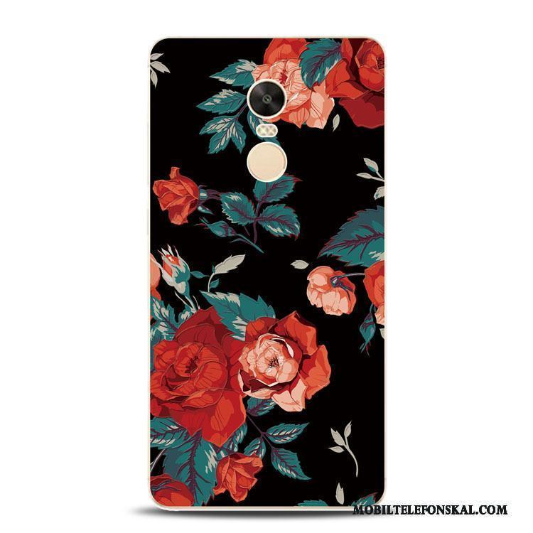 Redmi Note 4x Blommor Färg Mjuk Lättnad Skal Silikon Liten