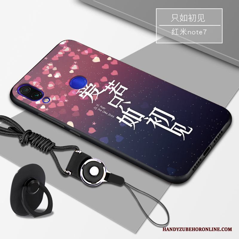 Redmi Note 7 Silikon Trend Kreativa Skal Telefon Mjuk Röd Skydd