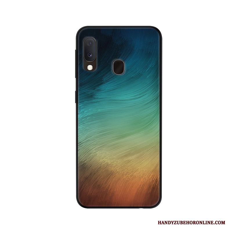 Samsung Galaxy A20e Skal Grön Fodral Enkel Skydd Trend Stjärna Gradient