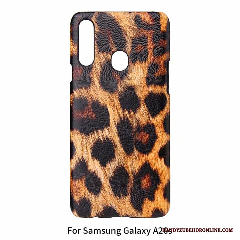 Samsung Galaxy A20s Skal Stjärna Telefon Skydd Hård Leopard Lätt Och Tunt