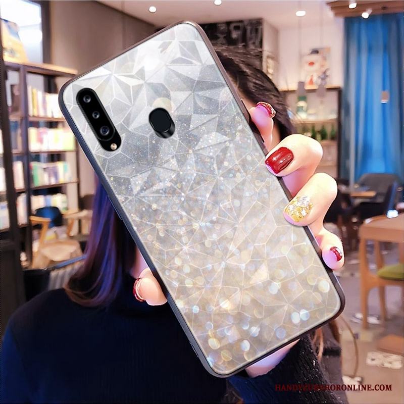 Samsung Galaxy A20s Skal Telefon Fallskydd Liten Diamantform Kyla Hängsmycken Polka Dot